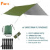 FOUFLY Portable 2-Person Camping Hammock Tent with Mosquito Net Set + Rainfly Tarp Cover, Outdoor Travel Hanging Bed 