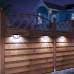 TLTLTL 2Pcs Solar Fence Post Lights Wall Mount Decorative Deck Lighting Waterproof Wireless Outdoor Lights 