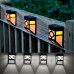 TLTLTL 2Pcs Vintage Styles Solar Deck Lights, Solar Fence Lights Outdoor Retro LED Wall Mount Fence Post Lights 
